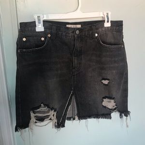 Distressed Free People mini skirt